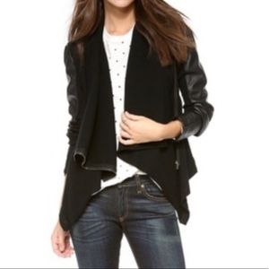 Blank NYC black leather and fabric jacket